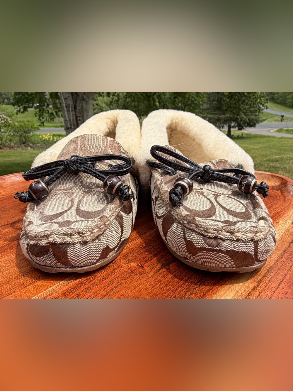 Coach Carsyn Signature Sheepskin Loafers Q125 - Picture 5 of 9
